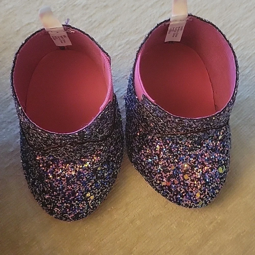 BAB Paulette bunny Rockstar stuffed animal.  Build A Bear Glitter Shoes